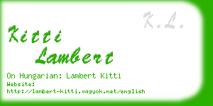 kitti lambert business card